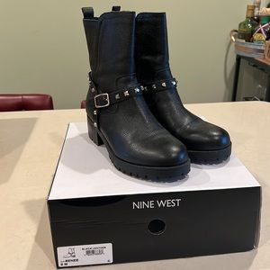 Nine West Renee Women's Leather Moto Boots
